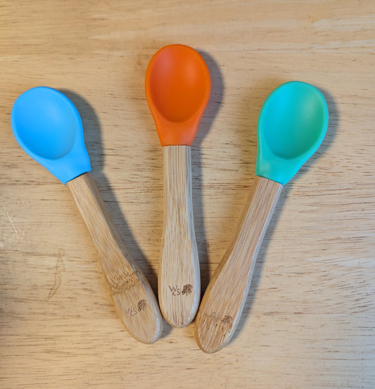 Bamboo And Silicone Baby Spoon Set