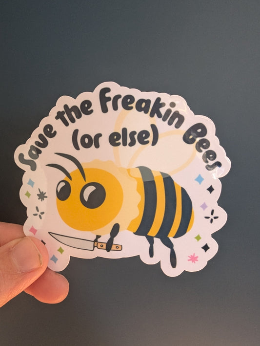 Save The Freaking Bees Vinyl Sticker