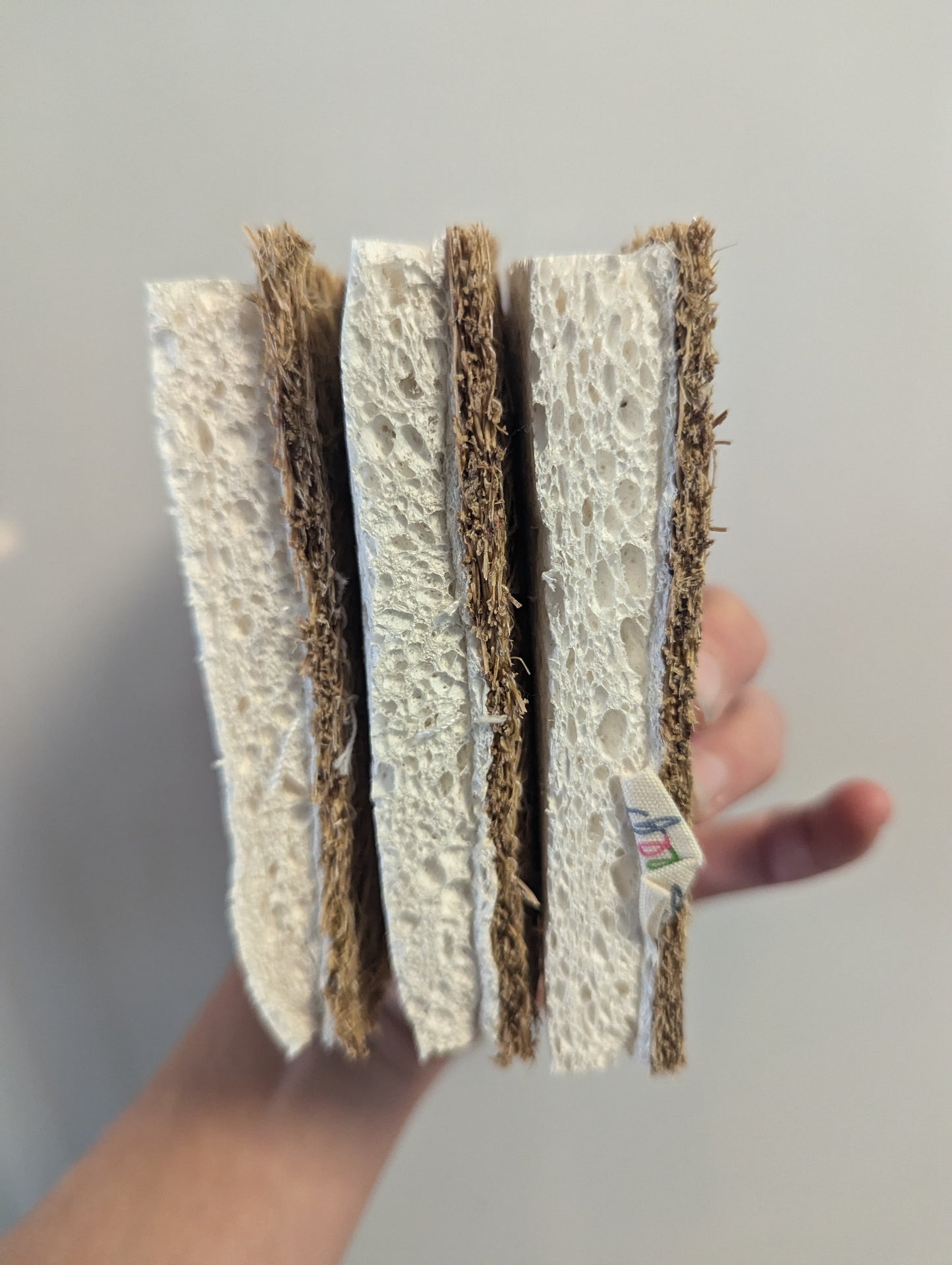 Coconut Fiber Plastic Free Cellulose Sponges-3 pack