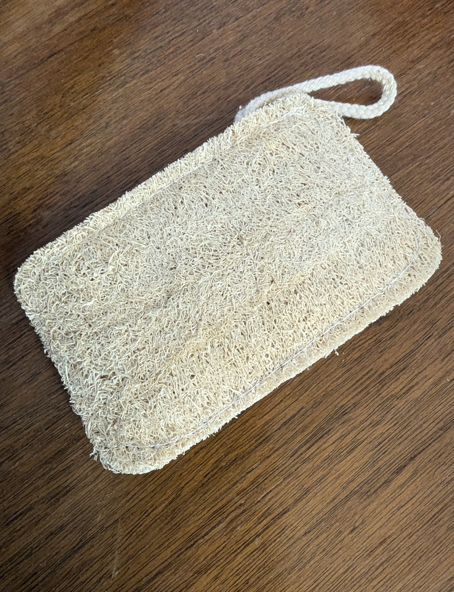 Natural Loofah Sponge on a rope