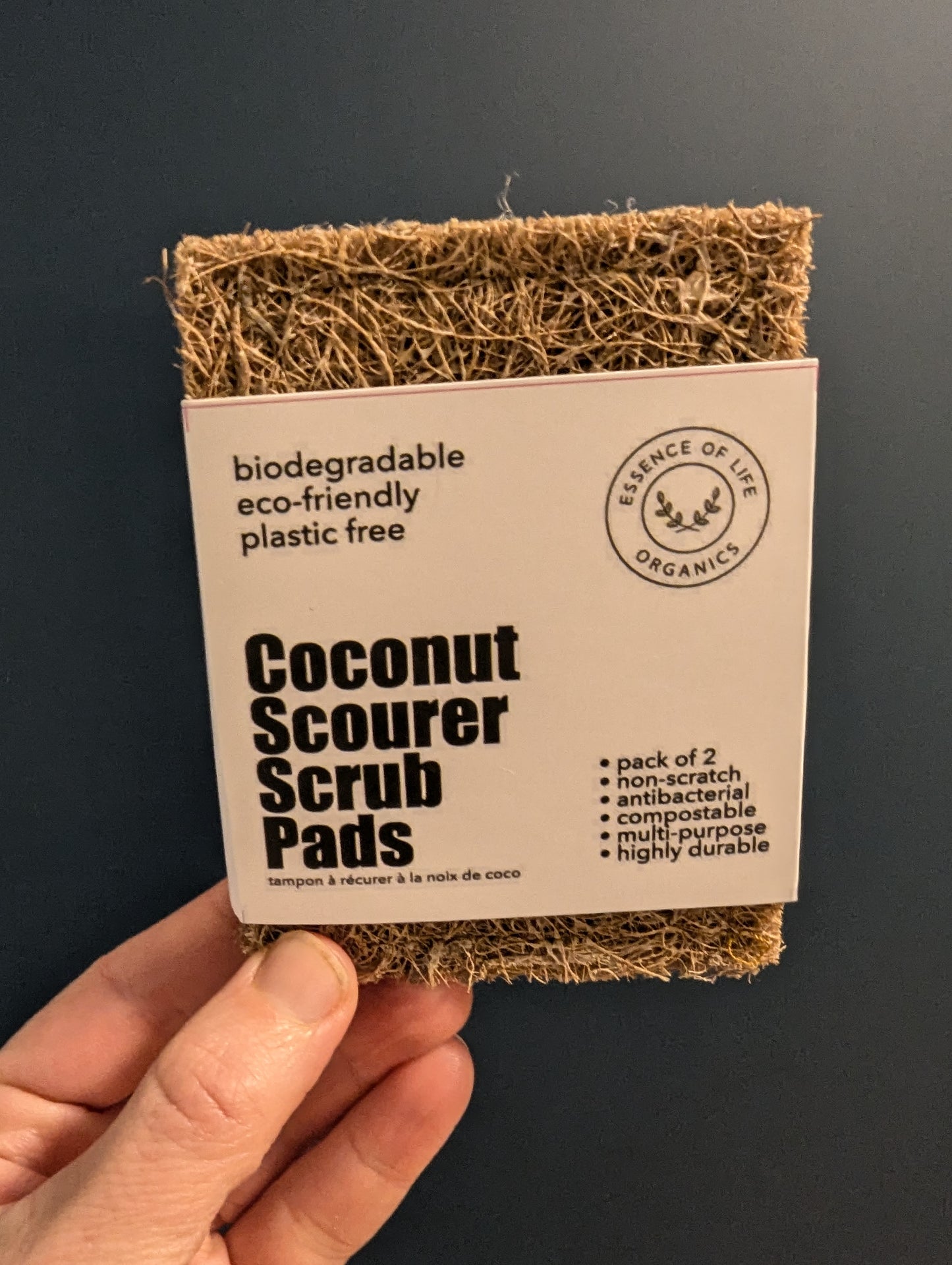 All Natural and Biodegradable Coconut Scouring Pads- Set of 2