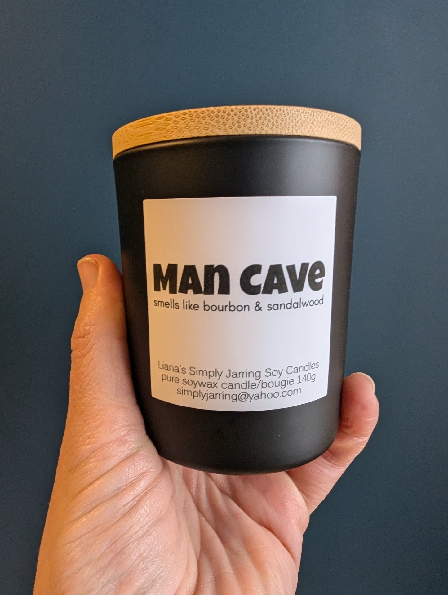 Simply Jarring "Man Cave"Soy Candle-Bourbon And Sandalwood