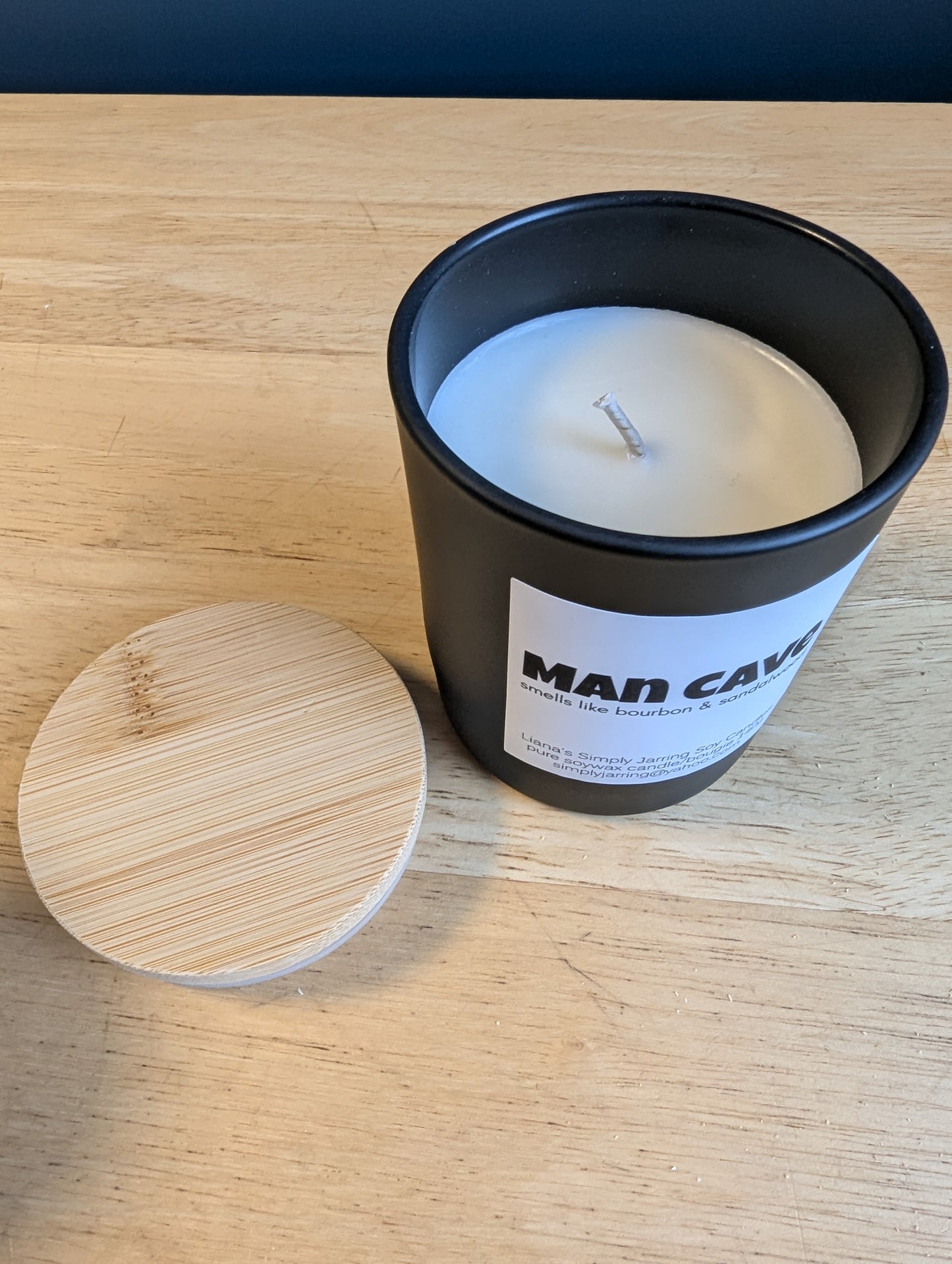 Simply Jarring "Man Cave"Soy Candle-Bourbon And Sandalwood