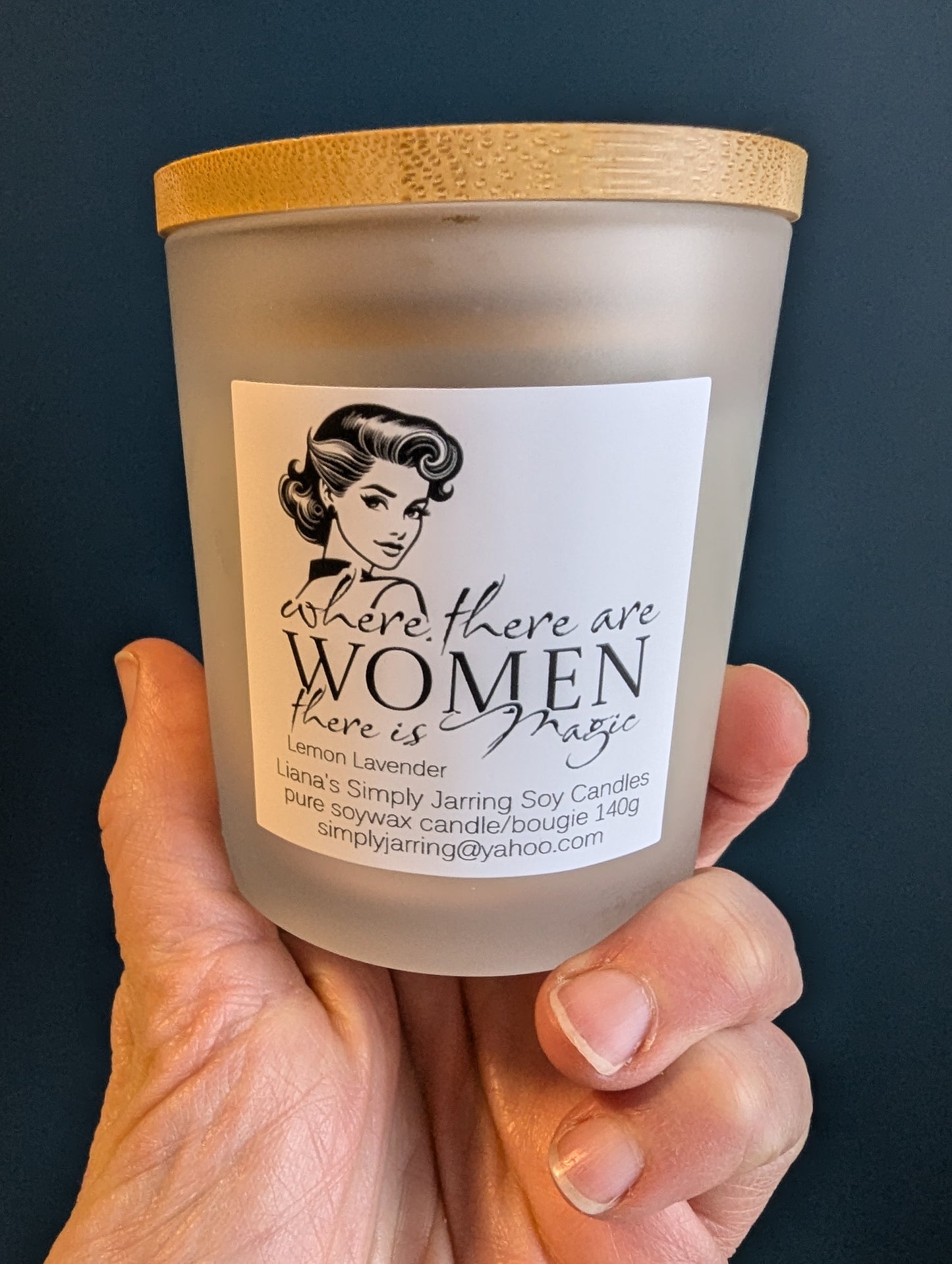 Simply Jarring "Where There Are Women There is Magic" Soy Candle-Lemon Lavender