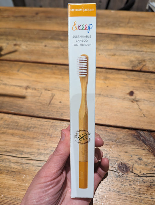 Bamboo Adult Toothbrush- Medium Bristles