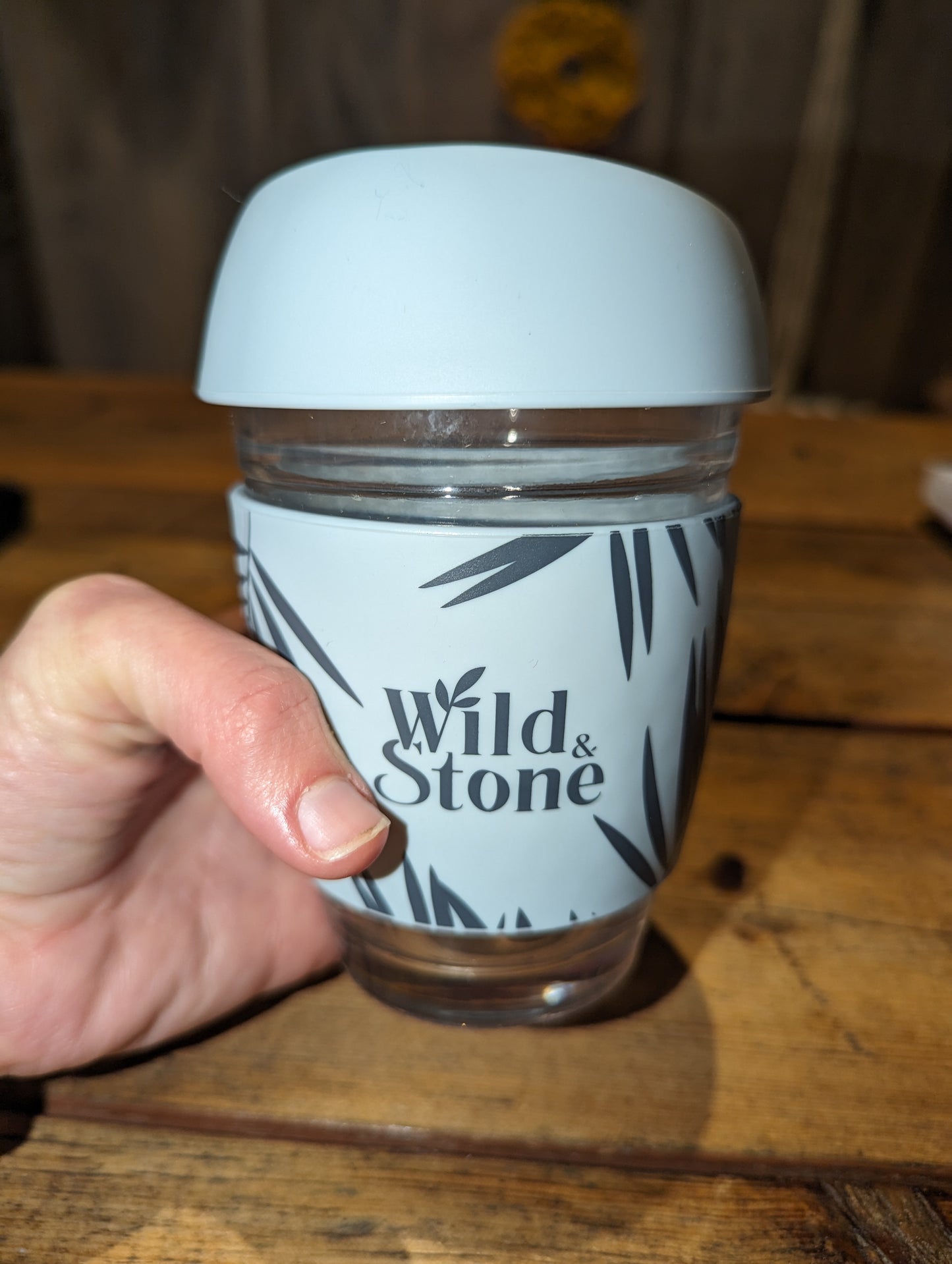 Glass 12 oz Travel Mug With Silicone lid and Sleeve