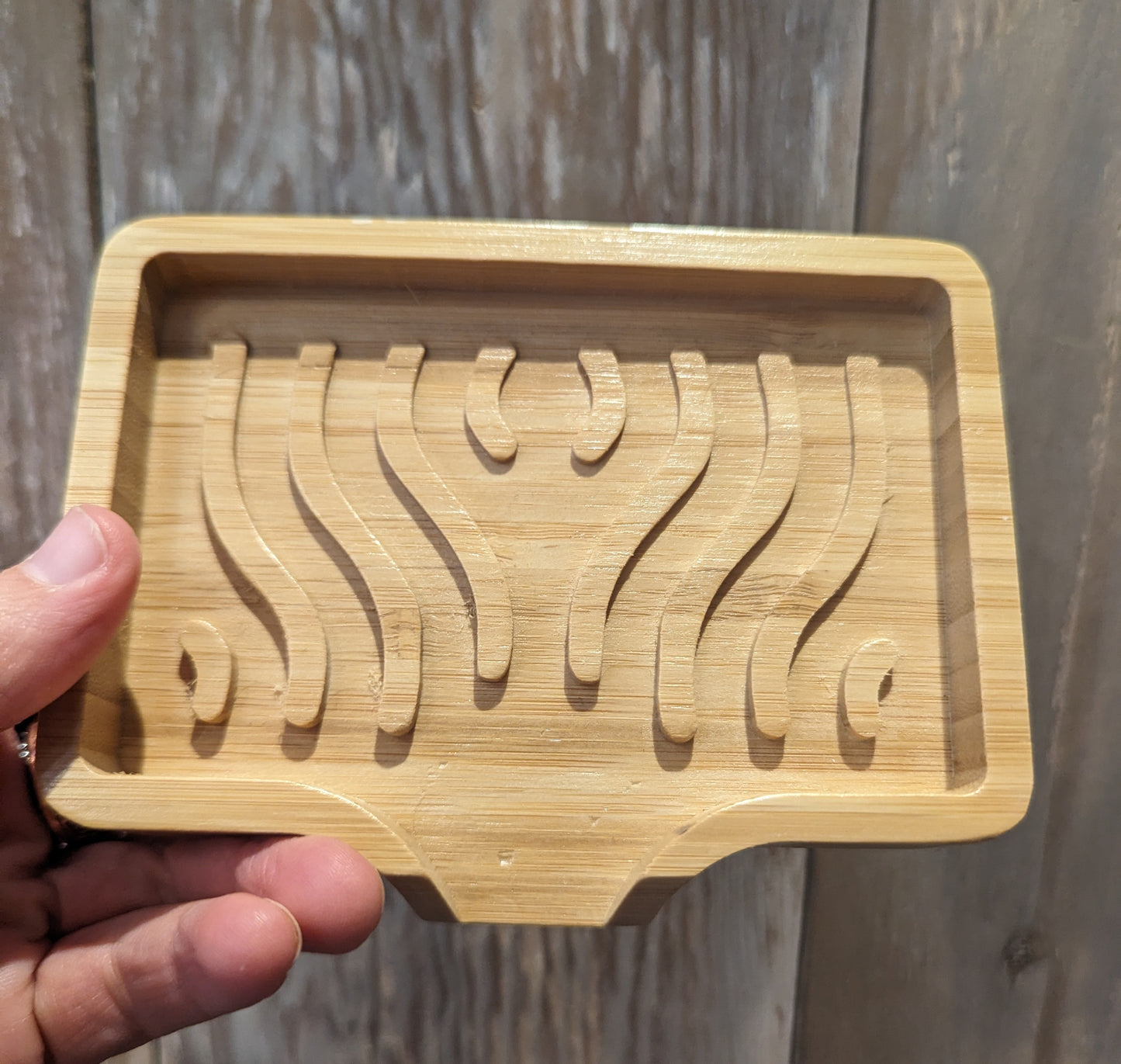 Self Draining Bamboo Soap Holder