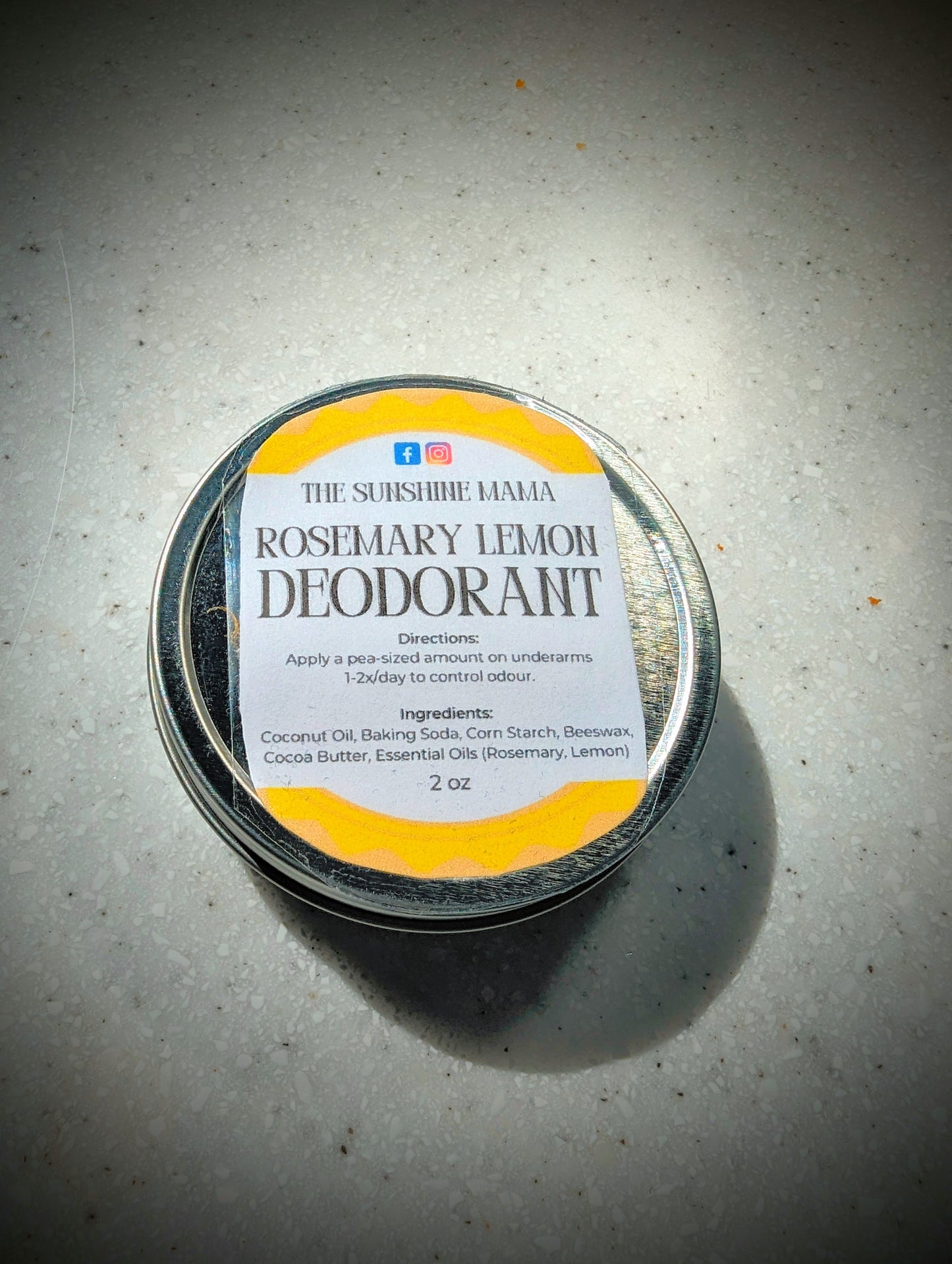 Rosemary and Lemon Deodorant- Sunshine Mama