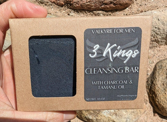 3 Kings Cleansing Bar- Charcoal and Tamanu OIl
