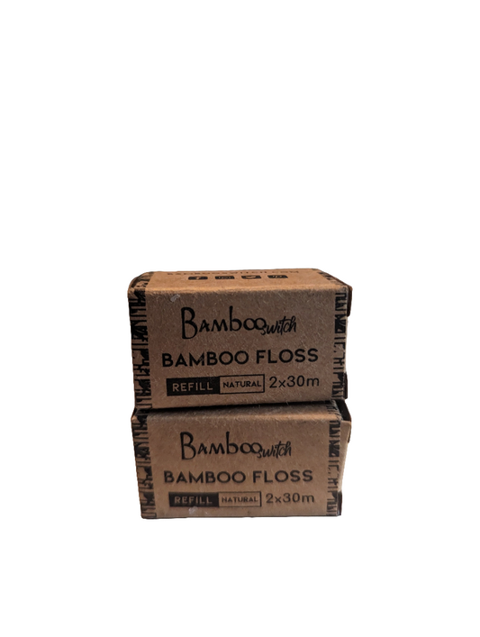 4 Bamboo Floss Refills For Glass Jar