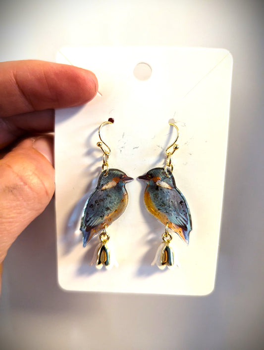 Blue Bird Earrings