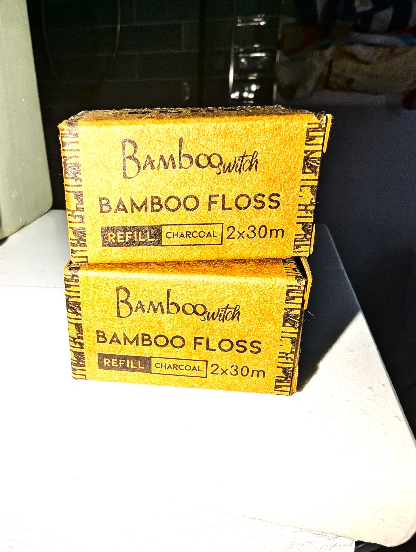 4 Bamboo Floss Refills For Glass Jar