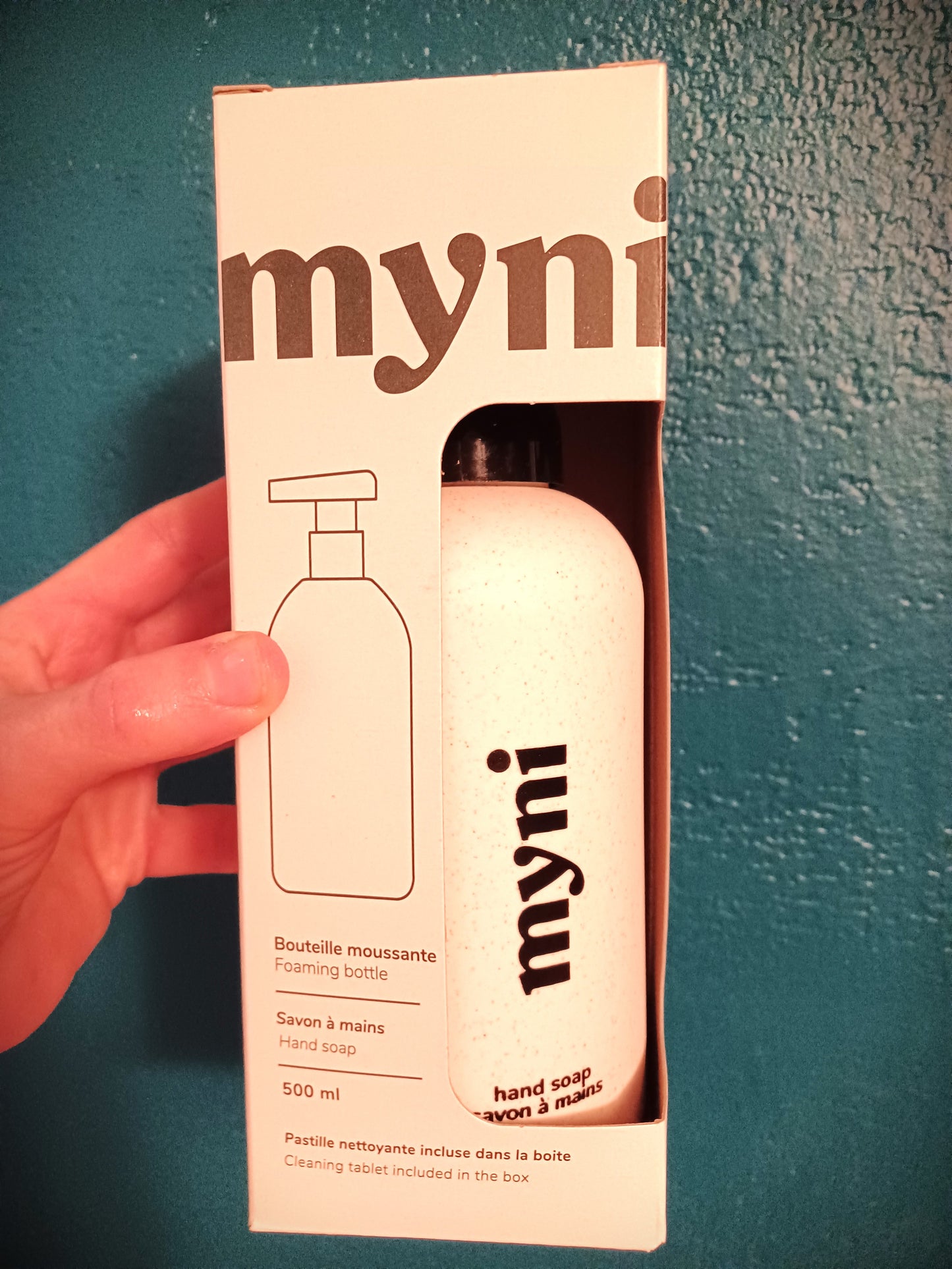 Myni Hand Soap Bottle and 2 Tablets